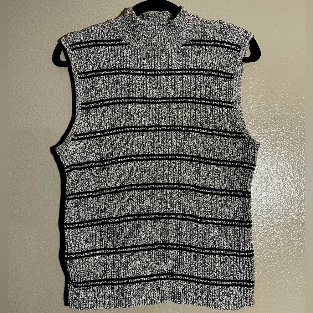 Vintage Reference Point New York Sleeveless Turtleneck Sweater Top Size XL